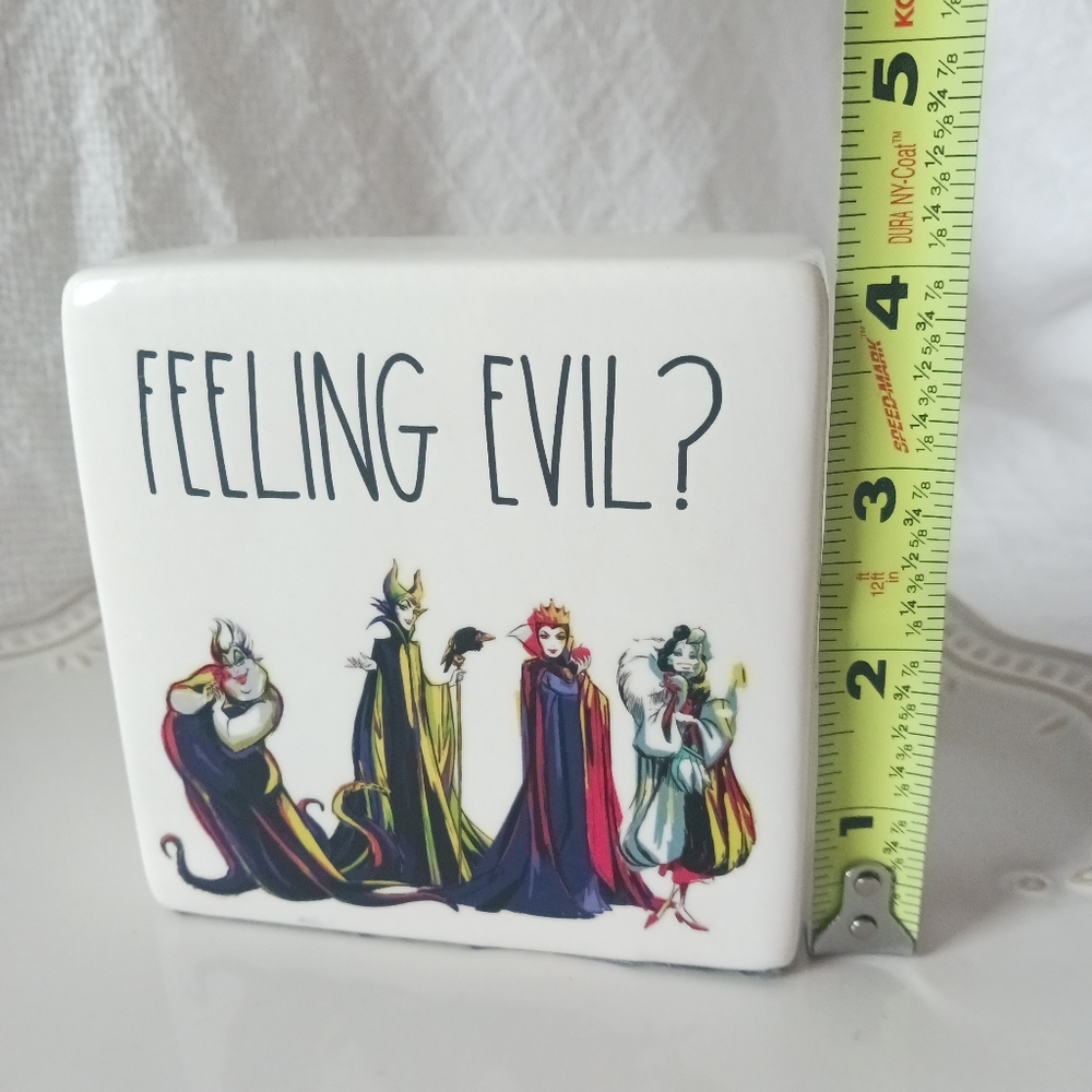 NWOT Rae Dunn × Disney "Feeling Evil?" Villians Ceramic Decor - Picture 7 of 10